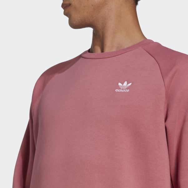 Sweat Ras Du Cou Adidas Trèfle Essentials Rose