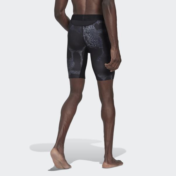 Collants Courts D'entraînement Techfit Allover Print Multicolore Adidas