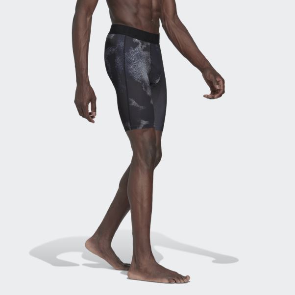 Collants Courts D'entraînement Techfit Allover Print Multicolore Adidas