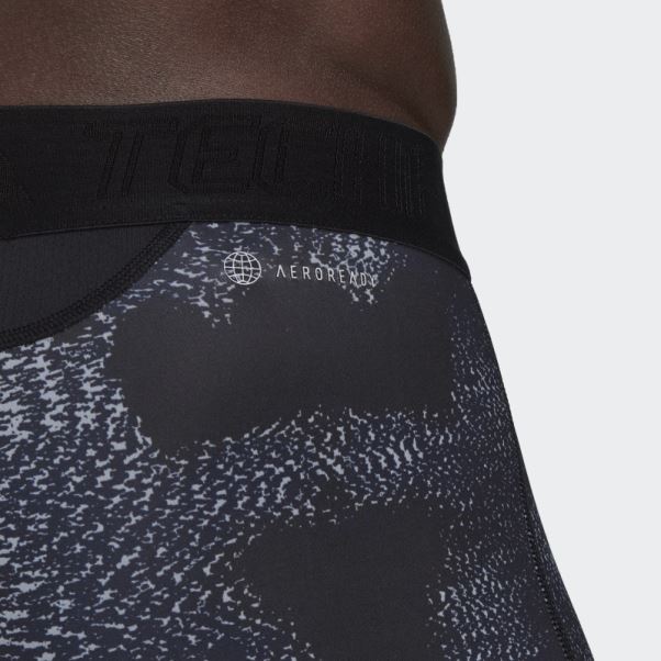 Collants Courts D'entraînement Techfit Allover Print Multicolore Adidas