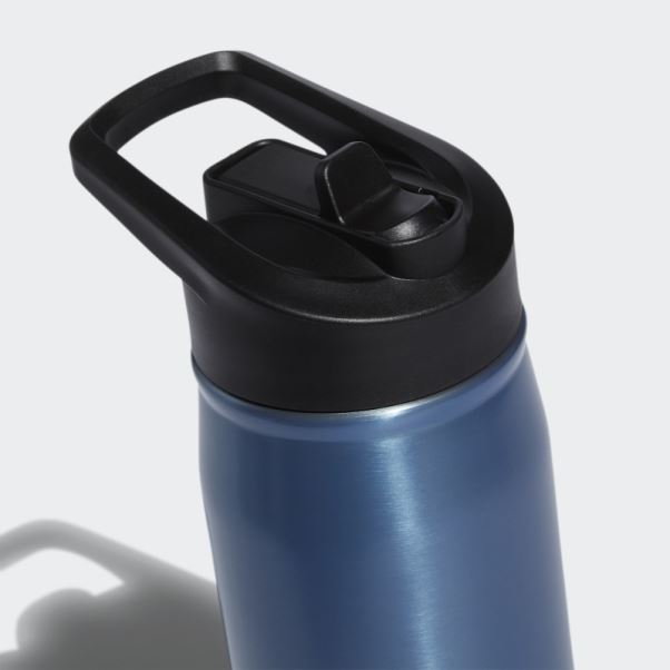 Bidon Métal Paille Acier Bleu Adidas 600 Ml