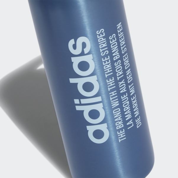 Bidon Métal Paille Acier Bleu Adidas 600 Ml