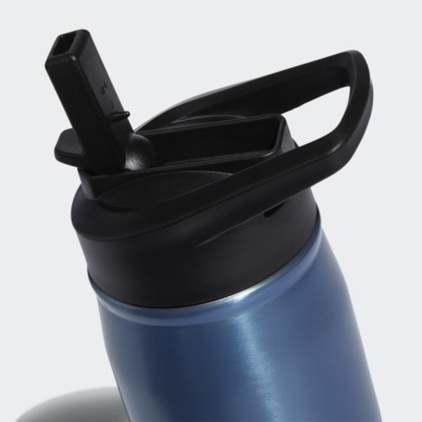 Bidon Métal Paille Acier Bleu Adidas 600 Ml