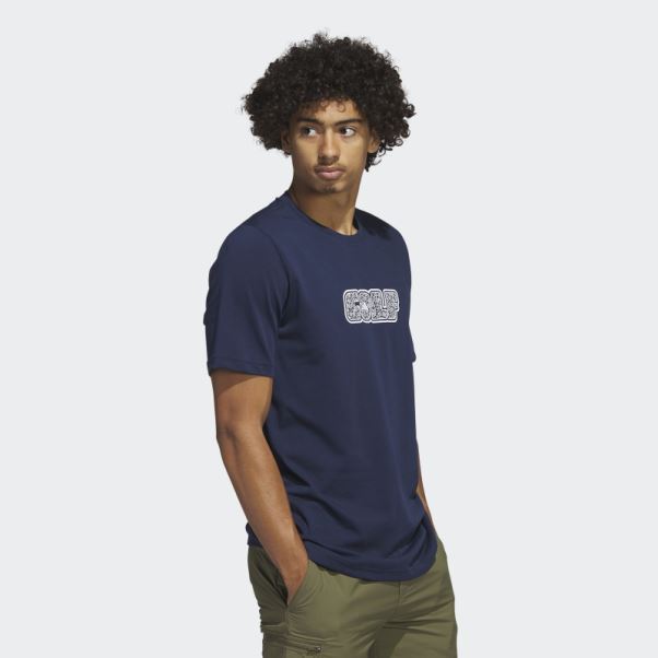 T-shirt De Golf Bleu Marine Adidas