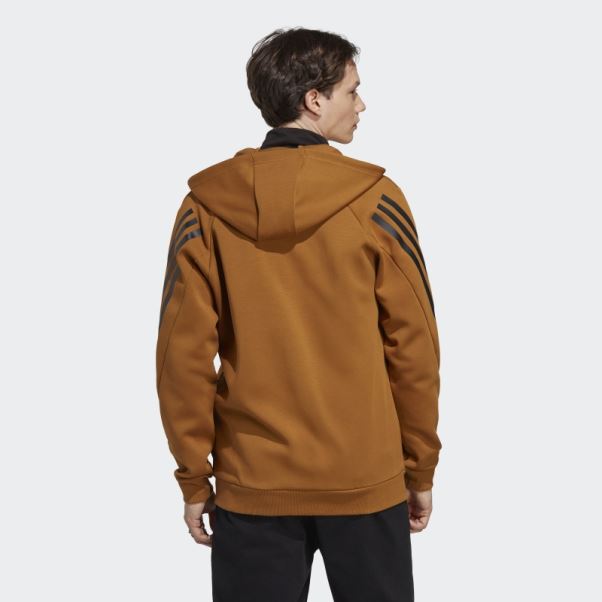 Sweat à Capuche Zippé à 3 Bandes Bronze Future Icons Adidas