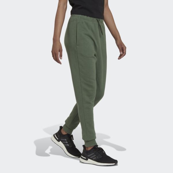 Studio Lounge Pantalon Taille Haute Adidas Vert Oxyde