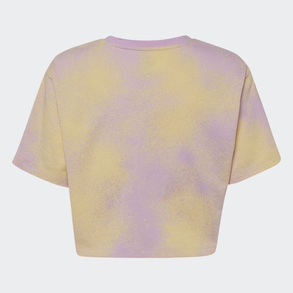 T-shirt Court à Imprimé Graphique Adidas Lilas