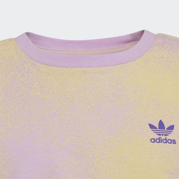 T-shirt Court à Imprimé Graphique Adidas Lilas