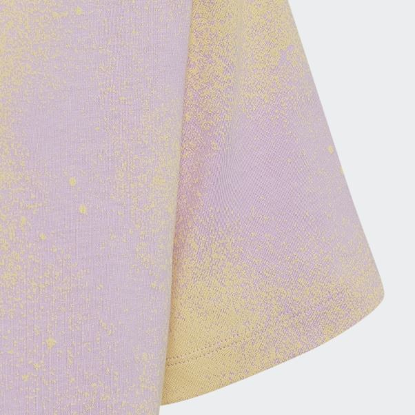 T-shirt Court à Imprimé Graphique Adidas Lilas