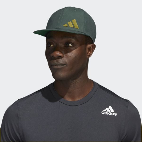 Casquette Snapback 3-bar Offset Vert Oxyde Adidas