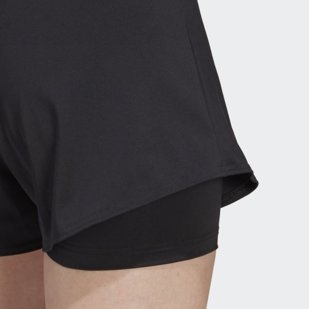 Short De Match De Tennis Noir Adidas