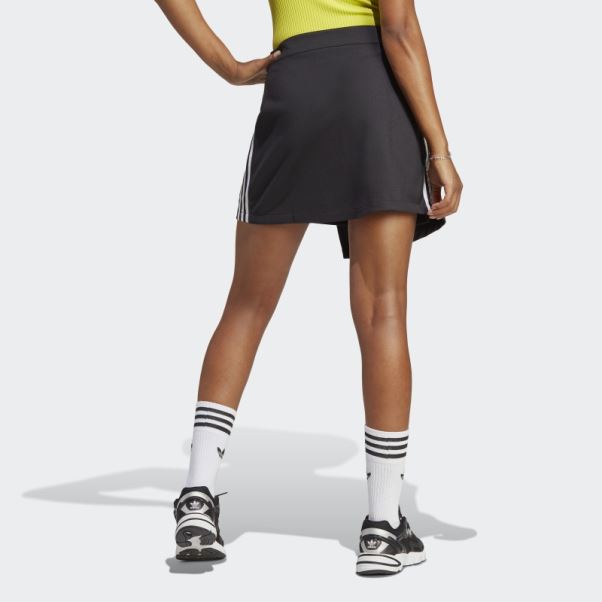 Jupe Courte Enveloppante Adidas Adicolor Classics 3-stripes Noir