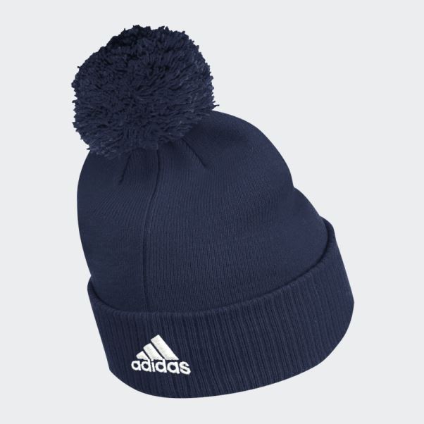 Adidas Bleu Marine Cuffed Pom