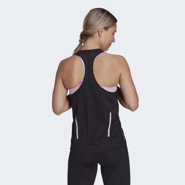 Adidas Débardeur Course Rapide Noir