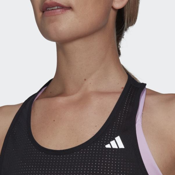 Adidas Débardeur Course Rapide Noir