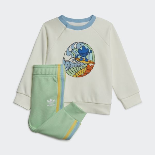 Ensemble Ras Du Cou Adidas Blanc Imprimé Graphique