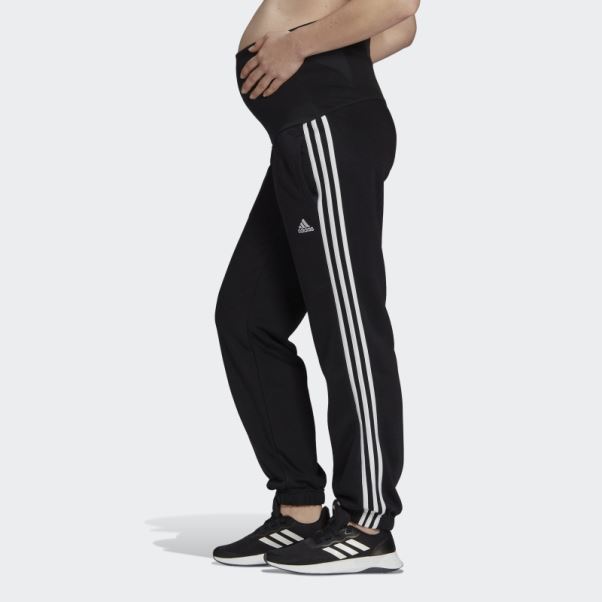 Pantalon Adidas Essentials Coton 3 Bandes Noir (maternité)