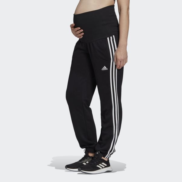 Pantalon Essentiel En Coton à 3 Bandes (maternité) Noir Adidas