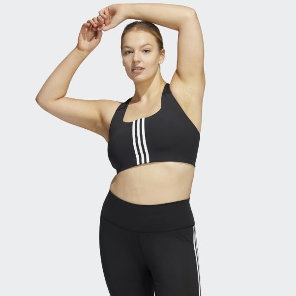 Soutien-gorge Adidas Powerimpact Training Medium-support (taille Plus) Noir Fashion