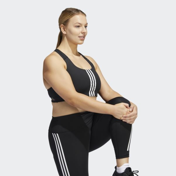 Soutien-gorge Noir Adidas Powerimpact Training Medium-support (taille Plus)