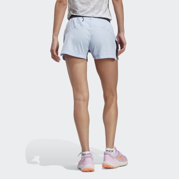 Adidas Terrex Trail Running Short Bleu Aube
