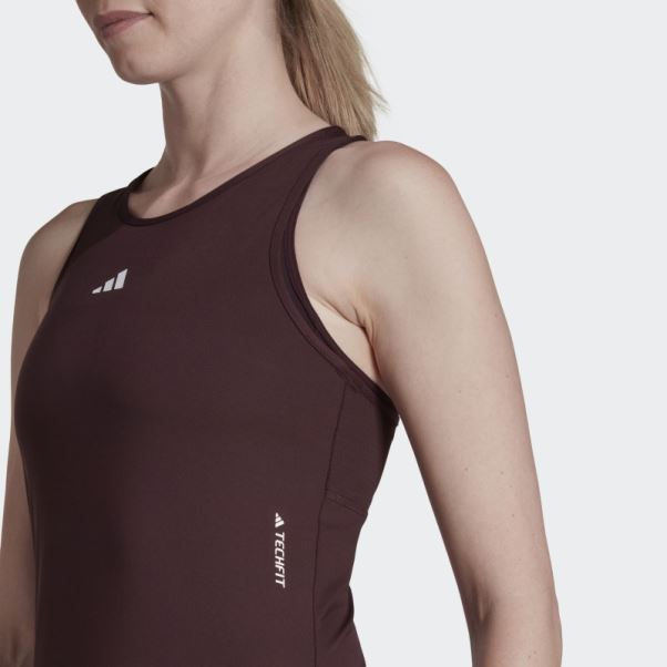 Débardeur D'entraînement Bordeaux Techfit Dos Nageur Adidas