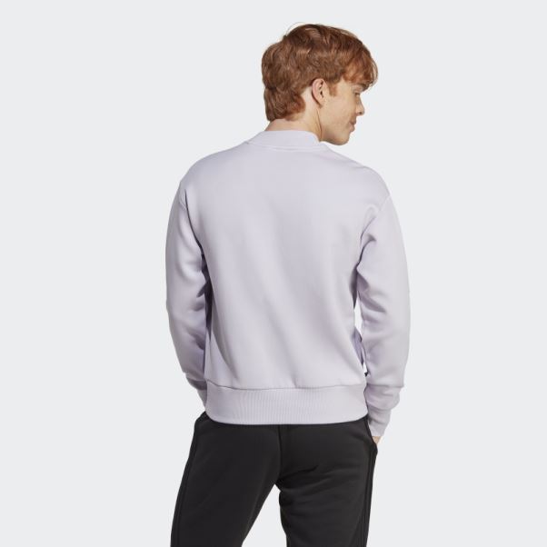 Adidas Future Icons Badge Of Sport Crew Sweatshirt Argent Aube