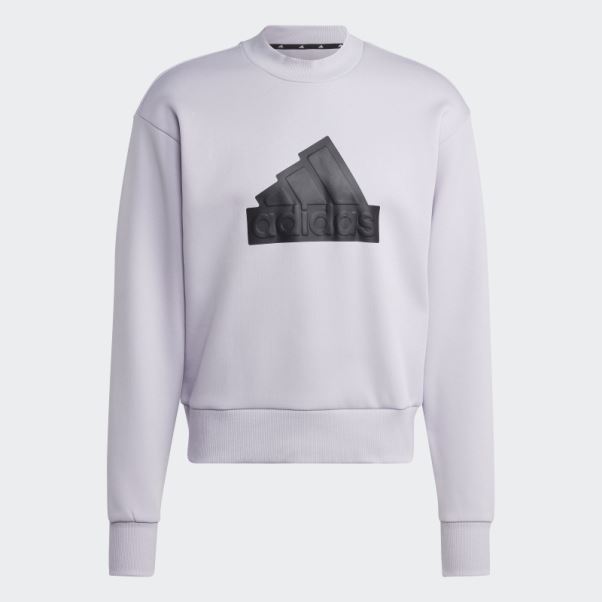 Adidas Future Icons Badge Of Sport Crew Sweatshirt Argent Aube
