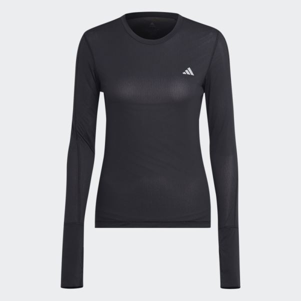 T-shirt à Manches Longues Adidas Fast Running Noir
