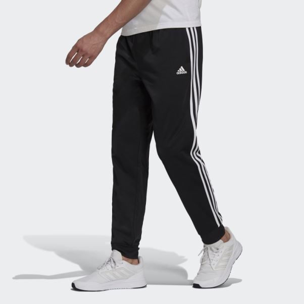 Pantalon De Survêtement Adidas Essentials Warm-up Fuselé à 3 Bandes Blanc