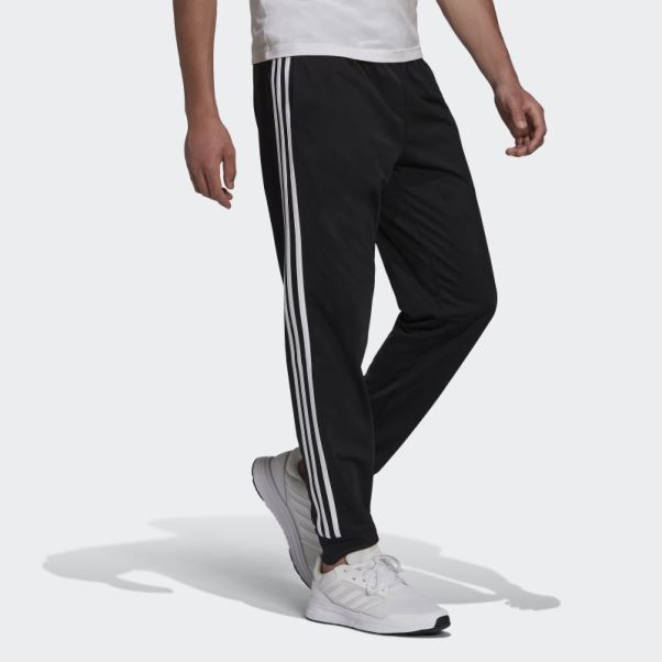 Pantalon De Survêtement Adidas Essentials Warm-up Fuselé à 3 Bandes Blanc
