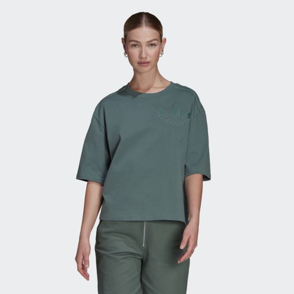 Trèfle Patch Tee Tech émeraude Adidas