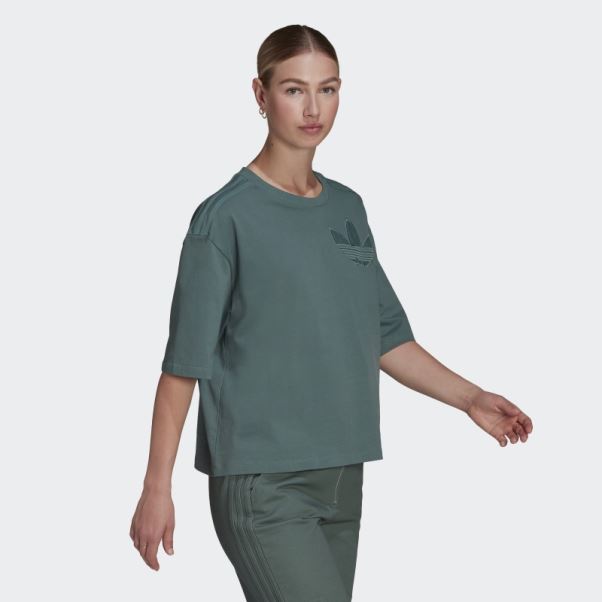Trèfle Patch Tee Tech émeraude Adidas
