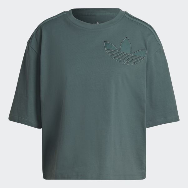 Trèfle Patch Tee Tech émeraude Adidas