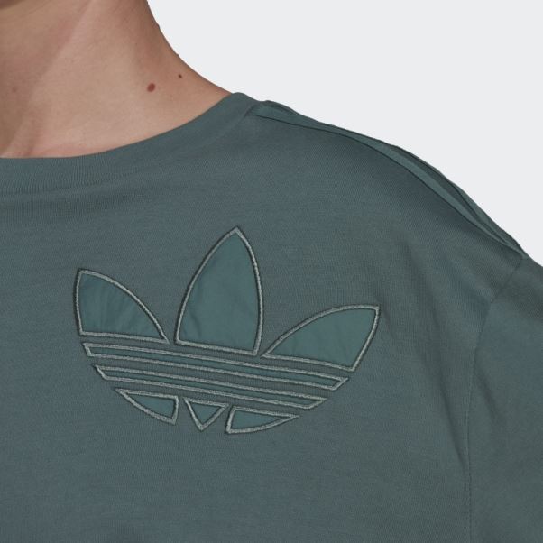 Trèfle Patch Tee Tech émeraude Adidas