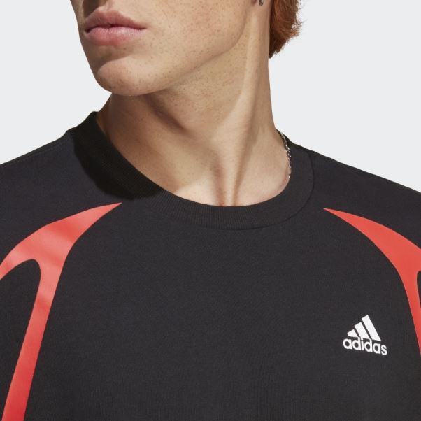 T-shirt Adidas Colour Block Noir