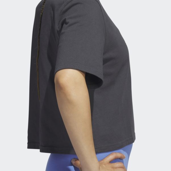 Carbone Chaud Adidas New York Pigeon Crop T-shirt Graphique