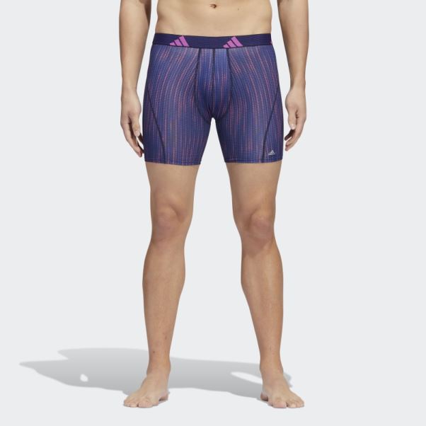 Adidas Performance Mesh Boxer Graphique 3 Paires Bleu