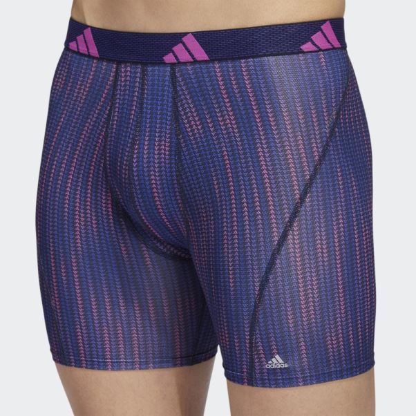 Adidas Performance Mesh Boxer Graphique 3 Paires Bleu
