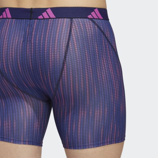 Adidas Performance Mesh Boxer Graphique 3 Paires Bleu