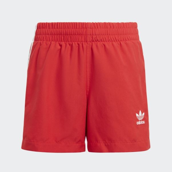 Originals Adicolor 3-stripes Short De Bain Adidas écarlate
