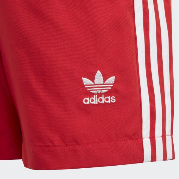 Originals Adicolor 3-stripes Short De Bain Adidas écarlate