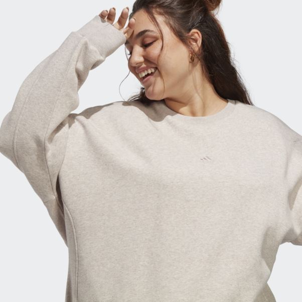 Sweat Adidas Taupe Mel All Szn Polaire (taille Plus)