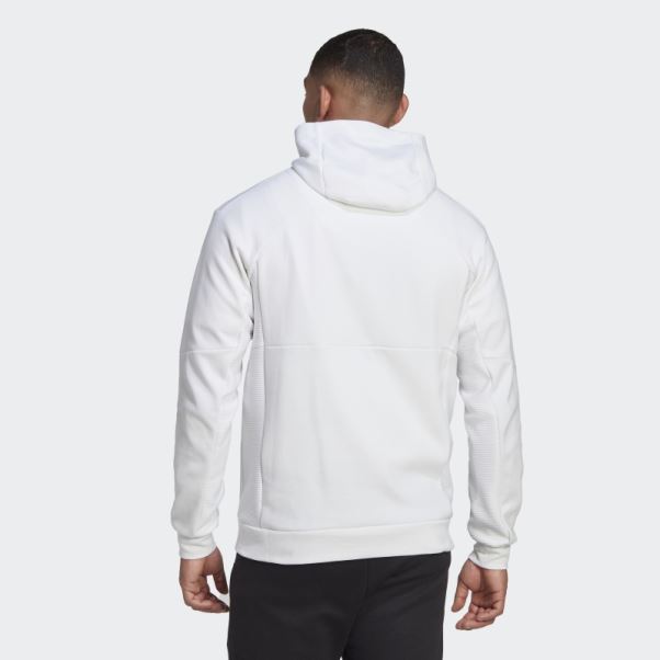 Sweat à Capuche Adidas Conçu Pour Gameday Blanc