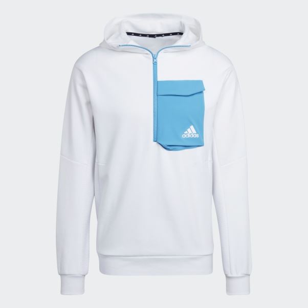 Sweat à Capuche Adidas Conçu Pour Gameday Blanc