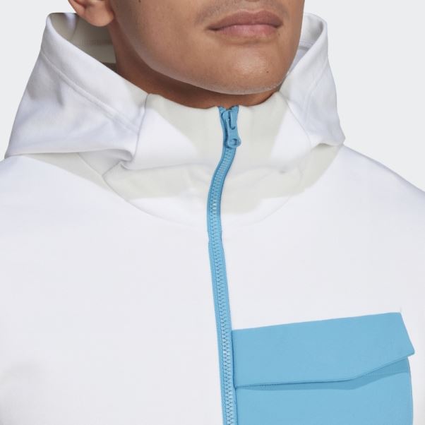 Sweat à Capuche Adidas Conçu Pour Gameday Blanc