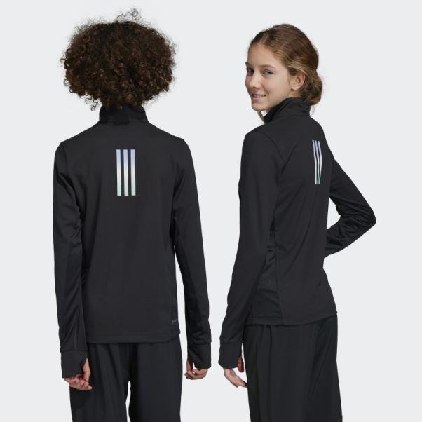 T-shirt Manches Longues Demi-zip Aeroready Noir Adidas