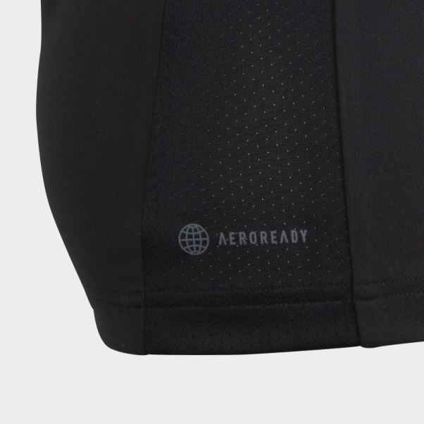 T-shirt Manches Longues Demi-zip Aeroready Noir Adidas
