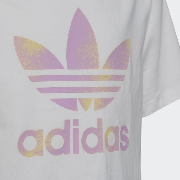 Robe T-shirt Logo Graphique Adidas Blanc