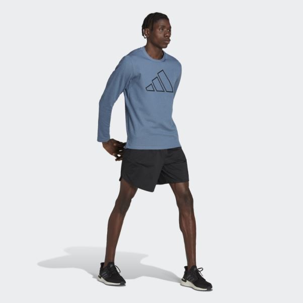 Sweat Adidas Train Icons 3 Bar Logo Training Crew Acier